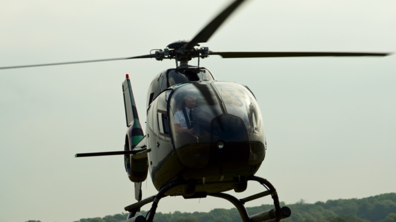 close up picture of a helicopter landing