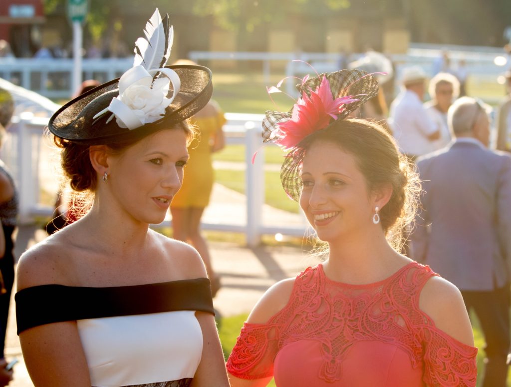 two women talking at the raceday